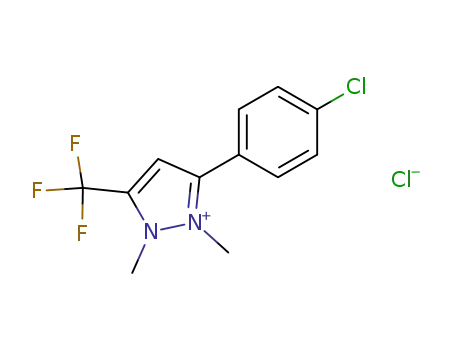 5-(4-chloro-phenyl)-1,2-dimethyl-3-trifluoromethyl-2H-pyrazol-1-ium; chloride