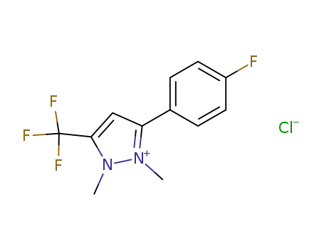 5-(4-fluoro-phenyl)-1,2-dimethyl-3-trifluoromethyl-2H-pyrazol-1-ium; chloride