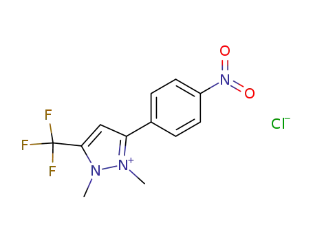 1,2-dimethyl-5-(4-nitro-phenyl)-3-trifluoromethyl-2H-pyrazol-1-ium; chloride