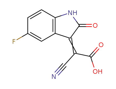 cyano(5-fluoro-2-oxo-2,3-dihydroindol-3-ylidene)acetic acid