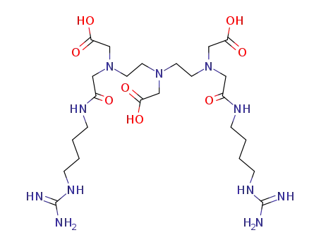 Molecular Structure of 616205-57-3 (2,7,10,13,16-Pentaazaoctadecan-18-oic acid,
1-amino-16-[2-[[4-[(aminoiminomethyl)amino]butyl]amino]-2-oxoethyl]-1
0,13-bis(carboxymethyl)-1-imino-8-oxo-)