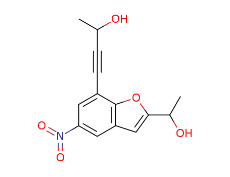 4-[2-(1-hydroxy-ethyl)-5-nitro-benzofuran-7-yl]-but-3-yn-2-ol