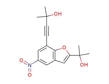 4-[2-(1-hydroxy-1-methyl-ethyl)-5-nitro-benzofuran-7-yl]-2-methyl-but-3-yn-2-ol