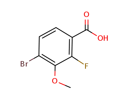 Molecular Structure of 194804-92-7 (4-BROMO-2-FLUORO-3-METHOXY-BENZOIC ACID)