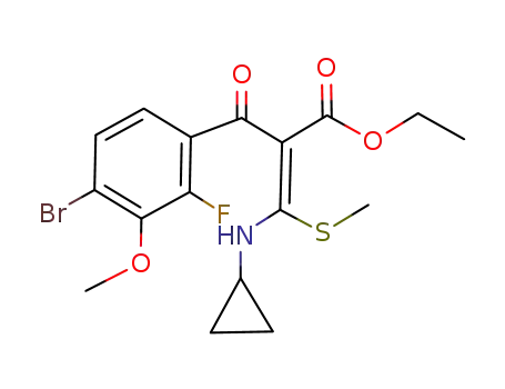 ethyl 2-(4-bromo-2-fluoro-3-methoxybenzoyl)-3-cyclopropylamino-3-methylsulfanylacrylate