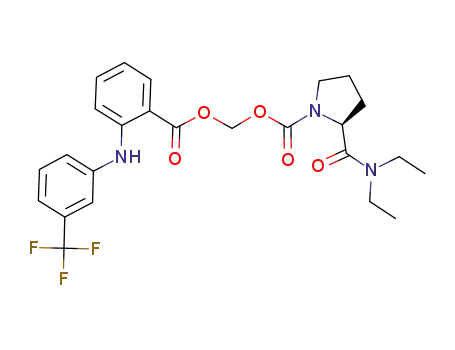 2-diethylcarbamoyl-pyrrolidine-1-carboxylic acid 2-(3-trifluoromethyl-phenylamino)-benzoyloxymethyl ester