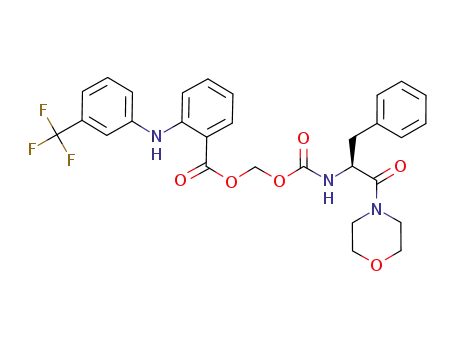 2-(3-trifluoromethyl-phenylamino)-benzoic acid 1-benzyl-2-morpholin-4-yl-2-oxo-ethylcarbamoyloxymethyl ester