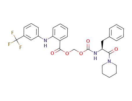 2-(3-trifluoromethyl-phenylamino)-benzoic acid 1-benzyl-2-oxo-2-piperidin-1-yl-ethylcarbamoyloxymethyl ester