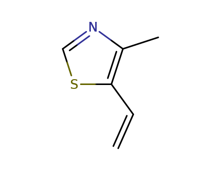 1759-28-0,4-Methyl-5-vinylthiazole,Thiazole,4-methyl-5-vinyl- (6CI,7CI,8CI);4-Methyl-5-ethenylthiazole;5-Ethenyl-4-methylthiazole;5-Vinyl-4-methylthiazole;