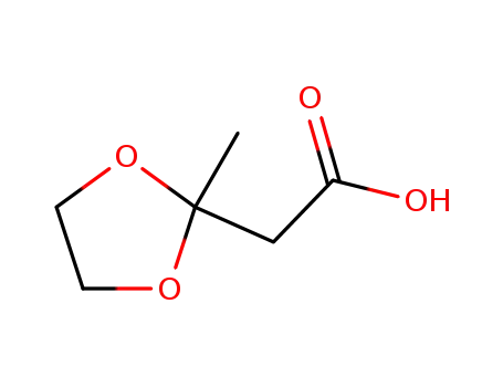 Molecular Structure of 5735-97-7 (2-(2-Methyl-1.3-dioxolan-2-yl)acetic acid)