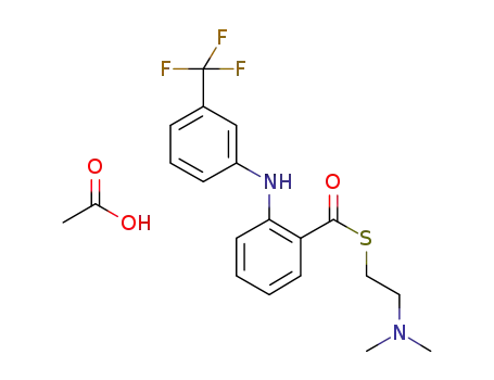 2-(dimethylamino)ethyl 2-[[3-trifluoromethylphenyl]amino]thiobenzoate acetate