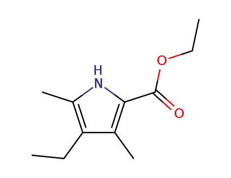 Molecular Structure of 2199-47-5 (ETHYL 4-ETHYL-3,5-DIMETHYL-1H-PYRROLE-2-CARBOXYLATE)