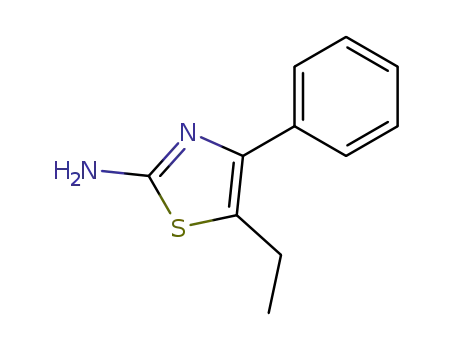Molecular Structure of 34176-47-1 (5-ETHYL-4-PHENYL-1,3-THIAZOL-2-AMINE)