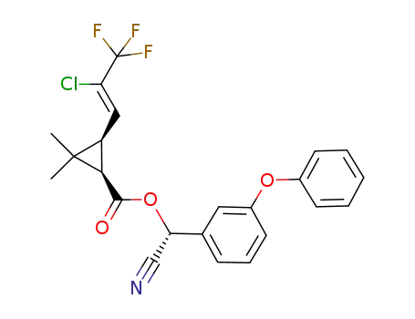 Molecular Structure of 76703-63-4 ((1R,3R)-3-[(1Z)-2-Chloro-3,3,3-trifluoro-1-propen-1-yl]-2,2-diMethylcyclopropanecarboxylic Acid (R)-Cyano(3-phenoxyphenyl)Methyl Ester
(Cyhalothrin IsoMer))