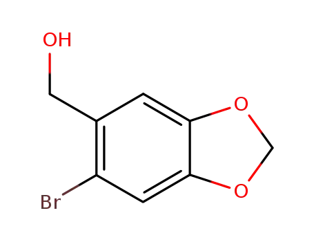 Molecular Structure of 6642-34-8 ((6-BROMO-1,3-BENZODIOXOL-5-YL)METHANOL)