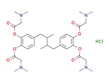 meso-1,4-bis[(3,4-dimethylaminoacetoxy)phenyl]-(2R,3S)-dimethylbutane hydrochloride salt