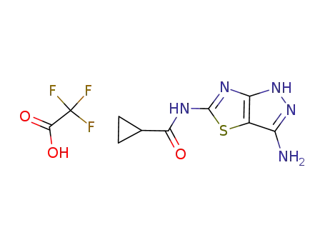 cyclopropanecarboxylic acid (3-amino-1H-pyrazolo[3,4-d]thiazol-5-yl)-amide, trifluoroacetic acid