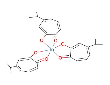 trans-{tris(4-iso-propyl-2-hydroxy-2,4,6-cycloheptatrien-1-onato-O,O')-indium(III)}