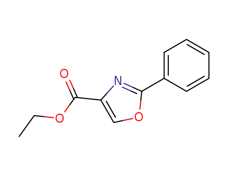 Molecular Structure of 39819-39-1 (2-PHENYL-OXAZOLE-4-CARBOXYLIC ACID ETHYL ESTER)