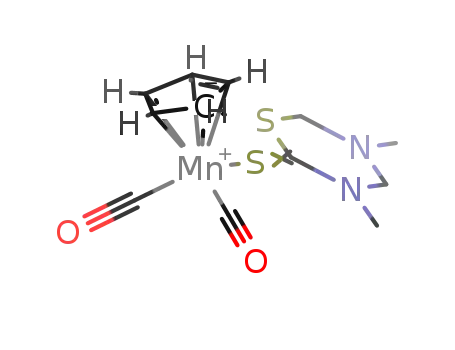 [Mn(CO)2(C5H5)(3,5-dimethyl-tetrahydro-2H-1,3,5-thiadiazine-2-thione)]