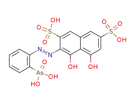 3-(2-arsono-phenylazo)-4,5-dihydroxy-naphthalene-2,7-disulfonic acid