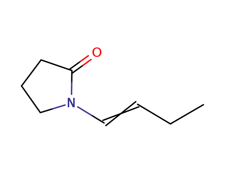 Molecular Structure of 117593-76-7 (1-(1-buten-1-yl)-2-Pyrrolidinone)