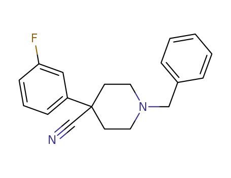 1-benzyl-4-(3-fluorophenyl)piperidine-4-carbonitrile