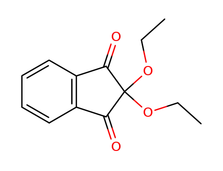 Molecular Structure of 20847-51-2 (1H-Indene-1,3(2H)-dione, 2,2-diethoxy-)
