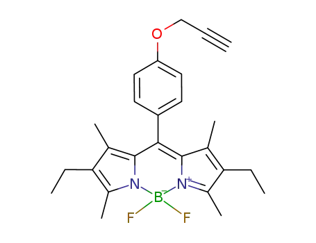 4,4-difluoro-8-(prop-2-ynyloxy)benzene-1,3,5,7-tetramethyl-2,6-diethyl-4-bora-3a,4a-diaza-s-indacene