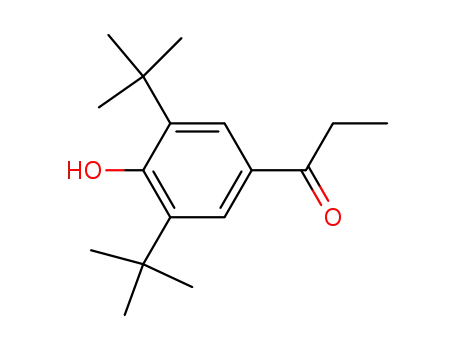 Molecular Structure of 14035-34-8 (1-Propanone, 1-[3,5-bis(1,1-dimethylethyl)-4-hydroxyphenyl]-)