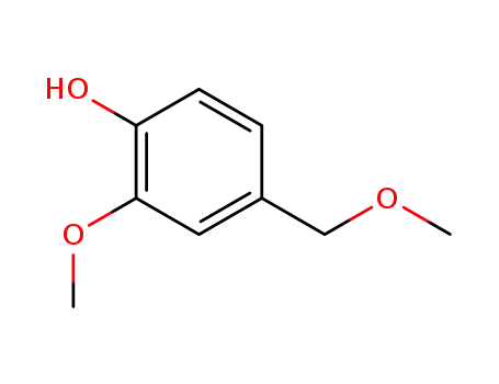 Molecular Structure of 5533-03-9 (2-methoxy-4-(methoxymethyl)-pheno)