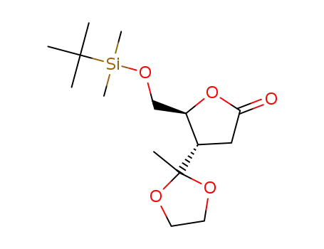 5-O-(tert-butyldimethylsilyloxymethyl)-4-C-(2-methyl-1,3-dioxolane)-tetrahydrofuran-2-one