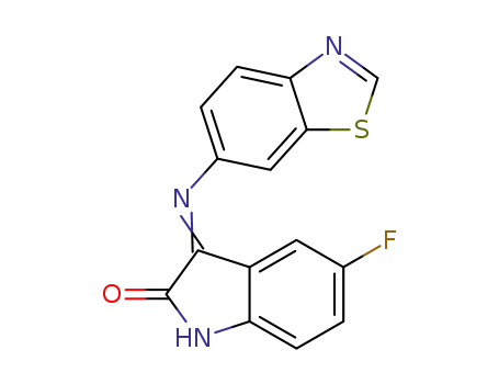 3-(benzothiazol-6-ylimino)-5-fluoro-1,3-dihydro-2H-indole-2-one