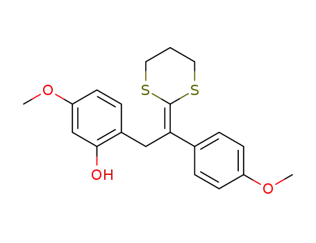 2-(2-(1,3-dithian-2-ylidene)-2-(4-methoxyphenyl)ethyl)-5-methoxyphenol