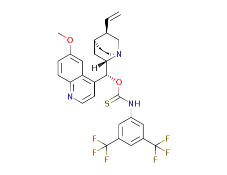 O-((R)-(6-methoxyquinolin-4-yl)((1S,2S,4S,5R)-5-vinylquinuclidin-2-yl)methyl)(3,5-bis(trifluoromethyl)phenyl)carbamothioate