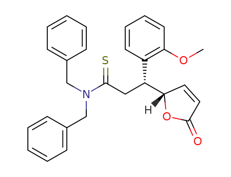 (R)-N,N-dibenzyl-3-(2-methoxyphenyl)-3-((S)-5-oxo-2,5-dihydrofuran-2-yl)propanethioamide