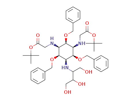 di-tert-butyl 2,2’-({[1R-(1α,2α,3α,4α,5α,6α)]-2,4,6-tris(benzyloxy)-5-[(1,3,4-trihydroxy-butan-2-yl)amino]cyclohexane-1,3-diyl}diimino)diacetate