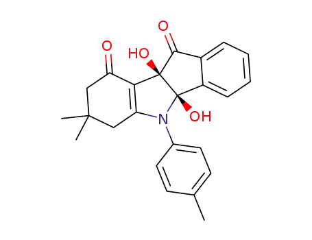 7,7-dimethyl-5-[(4-methylphenyl)]-dihydroxy-4b,5,6,7,8,9b-hexahydroindeno [1,2-b]indole-9,10-dione