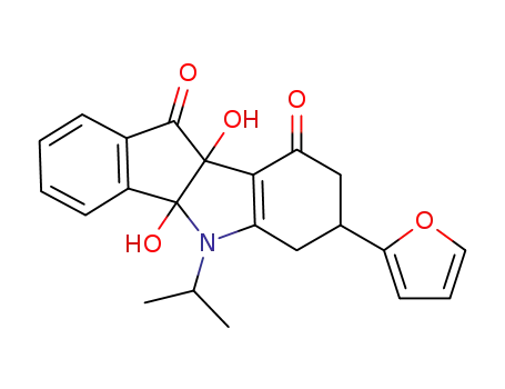 7-furan-2-yl-4b,9b-dihydroxy-5-isopropyl-4b,5,6,7,8,9b-hexahydroindeno[1,2-b]indole-9,10-dione