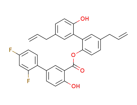 5,5'-diallyl-2'-hydroxy-[1,1'-biphenyl]-2-yl-2',4'-difluoro-4-hydroxy-[1,1'-biphenyl]-3-carboxylate