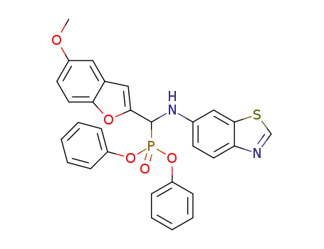 diphenyl(benzo[d]thiazol-6-ylamino)(5-methoxybenzofuran-2-yl)methylphosphonate