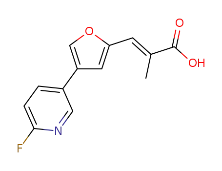 (E)-2-methyl-3-(4-(6-fluoropyridin-3-yl)furan-2-yl)acrylic acid