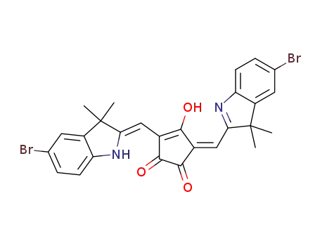 3-(5-bromo-3,3-dimethyl-1,3-dihydro-indol-2-ylidenemethyl)-5-(5-bromo-3,3-dimethyl-3H-indol-2-ylmethylene)-4-hydroxy-cyclopent-3-ene-1,2-dione
