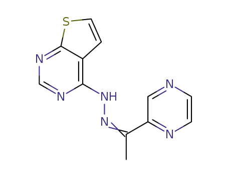 4-(2-(1-(pyrazin-2-yl)ethylidene)hydrazinyl)thieno[2,3-d]pyrimidine