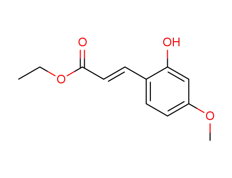 Molecular Structure of 139386-27-9 (2-Propenoic acid, 3-(2-hydroxy-4-methoxyphenyl)-, ethyl ester, (E)-)