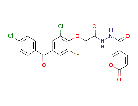 [2-4-(4-chloro)benzoyl-2-chloro-6-fluorophenoxy]aceto-N(pyrone-2-one)carbonyl hydrazide