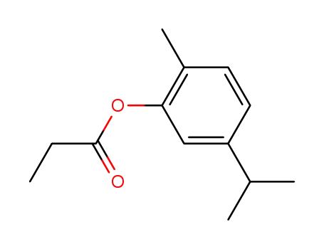 Molecular Structure of 157252-17-0 (Phenol, 2-methyl-5-(1-methylethyl)-, propanoate)