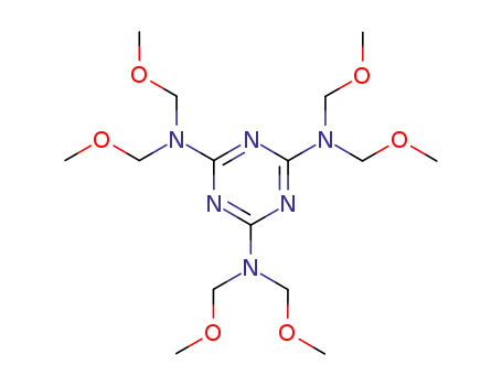 Molecular Structure of 3089-11-0 (2,4,6-TRIS[BIS(METHOXYMETHYL)AMINO]-1,3,5-TRIAZINE)