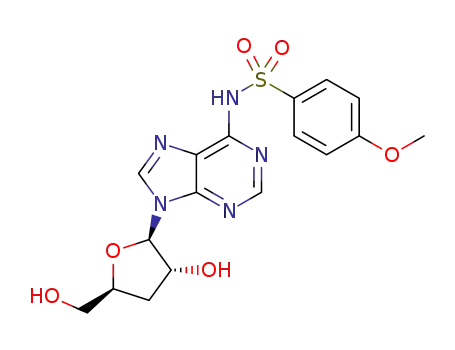 purine-6-(4-methoxy-benzenesulfonamido)-9-N-(3'-deoxy)ribofuranoside