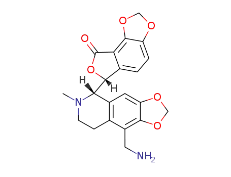 6-(9'-aminomethyl-6'-methyl-5',6',7',8'-tetrahydro-1',3'-dioxolo<4,5-g>isoquinolin-5'-yl)furo<3,4-e>-1,3-benzodioxol-8(6H)-one
